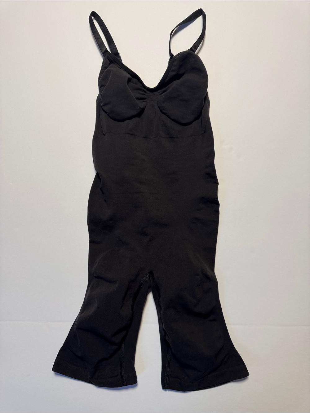 SKIMS Seamless Sculpt Mid Thigh Onyx Shapewear Bodysuit Adjustable Straps L/XL